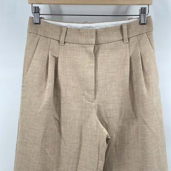 Aritzia Wilfred The Effortless Pant heather oat Beige wide leg minimalist career - Picture 8 of 11